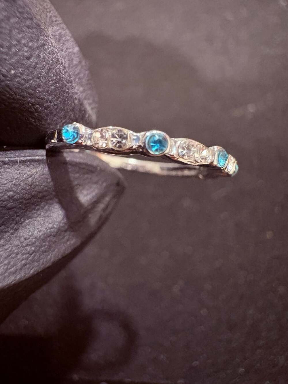 Blue Rhinestone Ring Set - Picture 5 of 6